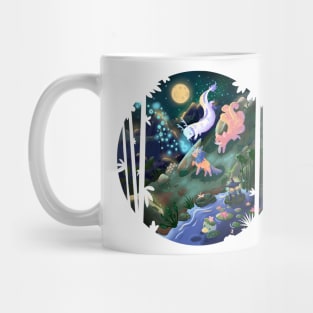 Japanese mythical Creatures at Night Mug